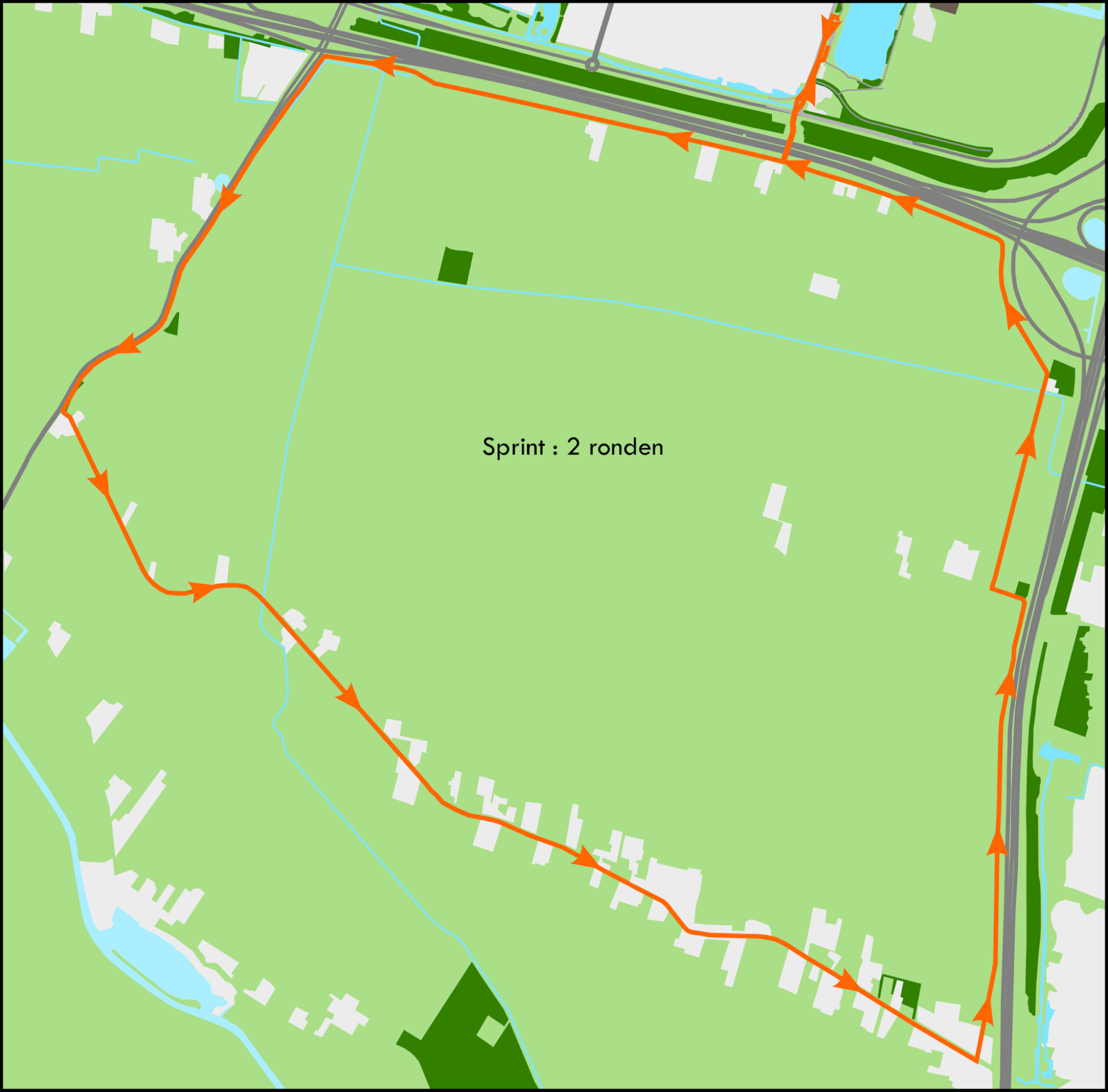 Fietsparcours van de Triathlon Utrecht