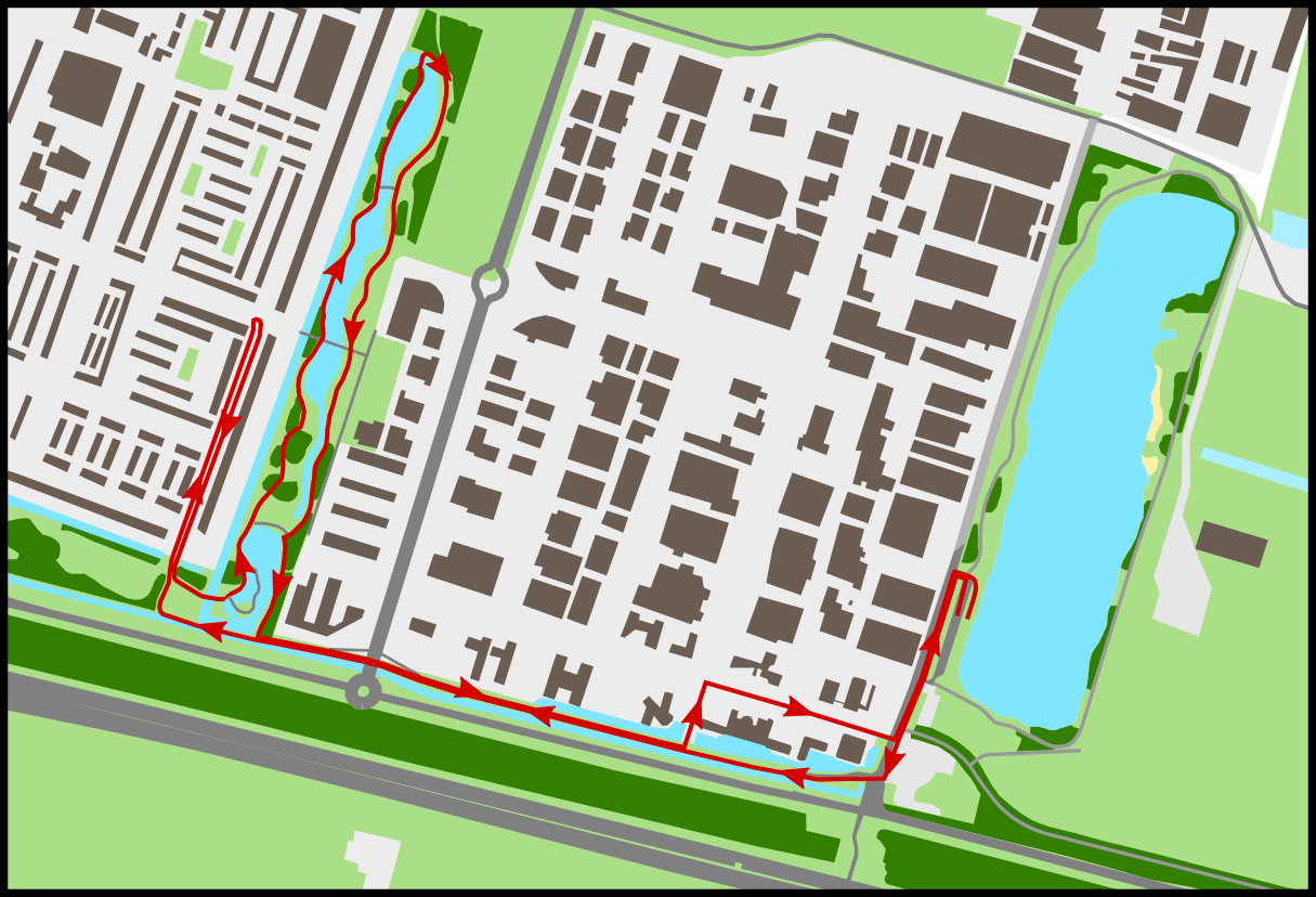 Loopparcours van de Triathlon Utrecht